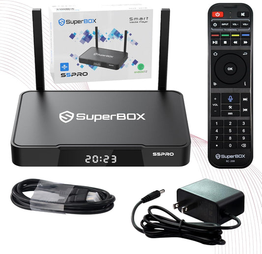 Smart Box S-5 PRO TV Box 2024 with Voice Remote and Storage