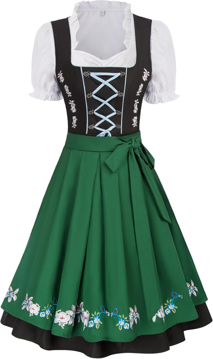 JASAMBAC Women's German Dirndl Dress for Oktoberfest Carnival
