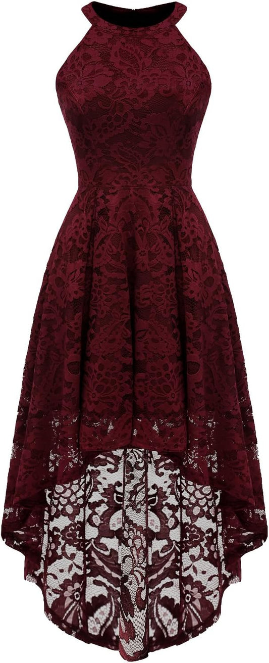 Elegant Halter Lace Wedding Guest Dress for Any Occasion