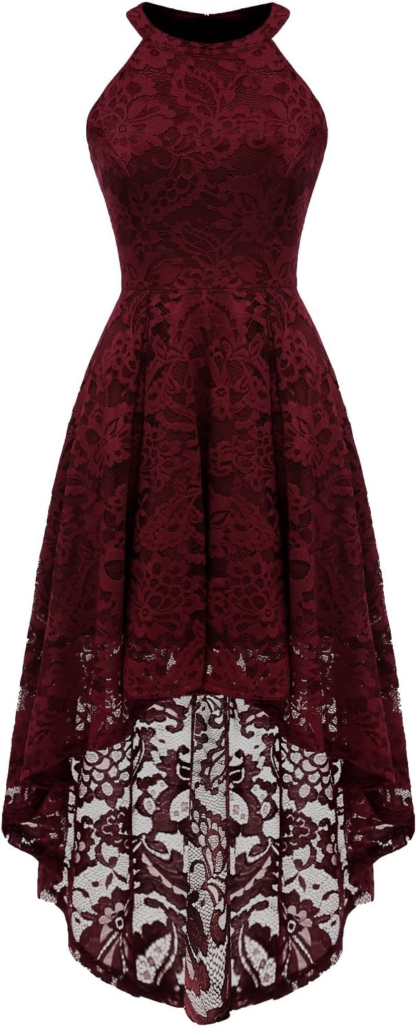 Elegant Halter Lace Wedding Guest Dress for Formal Occasions