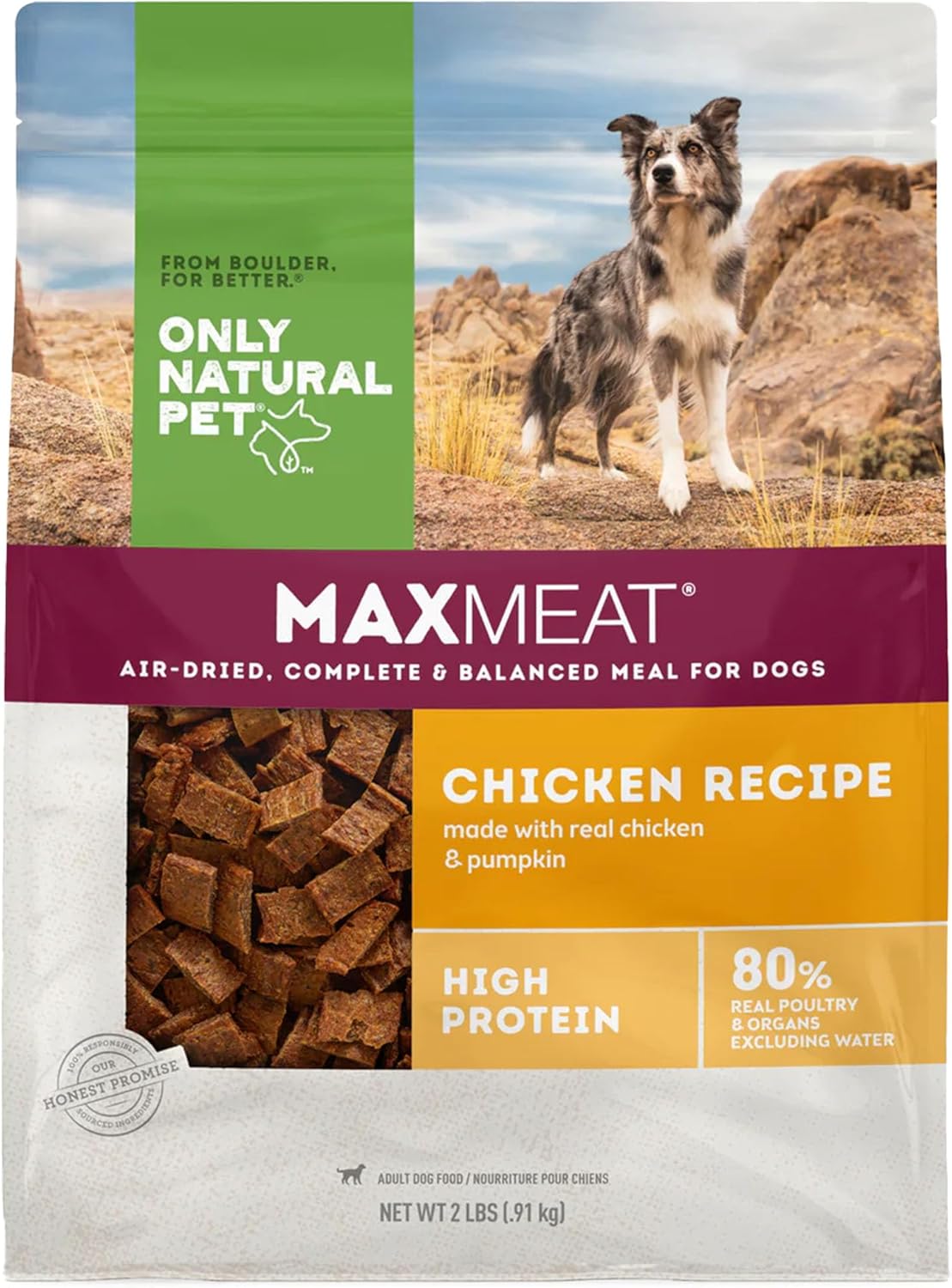 MaxMeat Holistic Air Dried Dog Food - High Protein & Grain Free