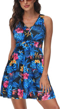 Two Piece Swimdress for Women - Tummy Control Flowy Coverup