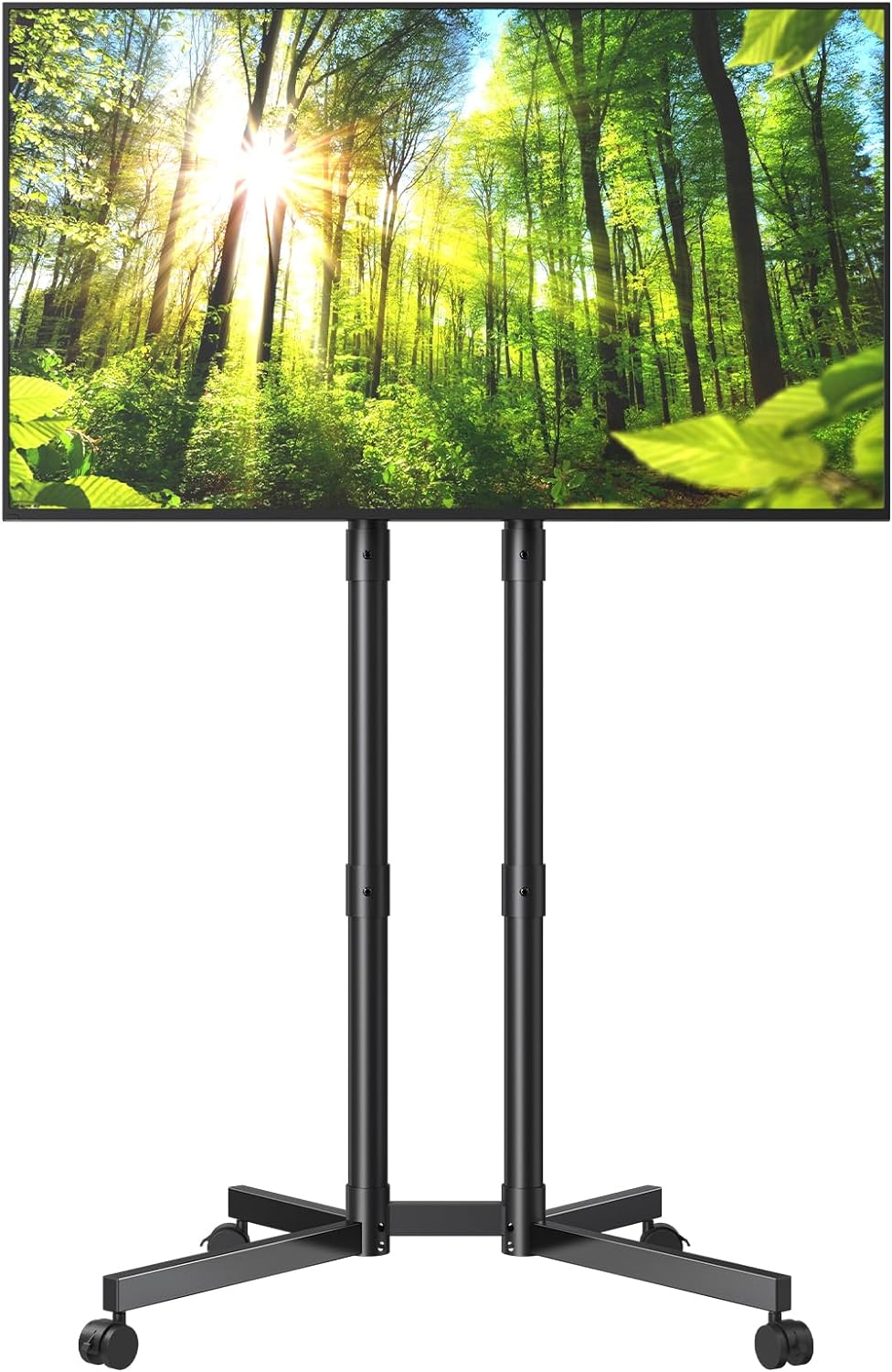 Mobile TV Stand - Height Adjustable, Holds 110lbs