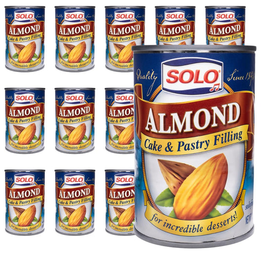 SOLO Cake and Pastry Filling Almond 12.5 Ounce Pack of 12