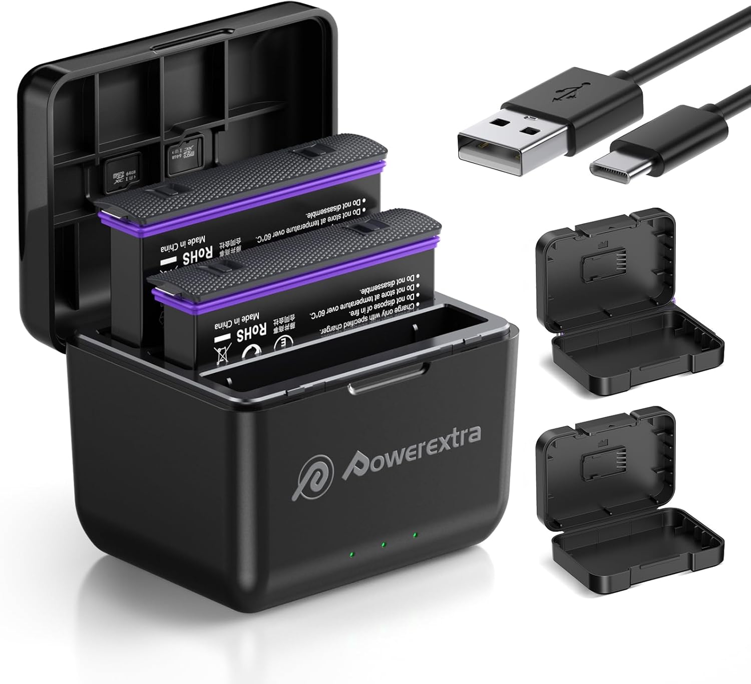 Powerextra 360 X4 Battery Kit for Insta360 X4 Camera Accessories
