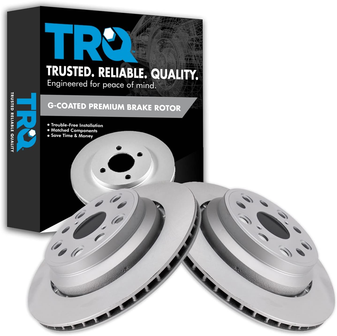 Premium G-Coated Rear Brake Rotors Set for Lexus LS460 Vehicles