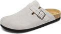 Cork Footbed Suede Clogs for Women - Memory Foam (Style 3VDJ)