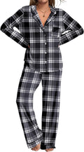 Womens Rayon Blend Pajama Set Button Down Top and Pants - Soft Lounge