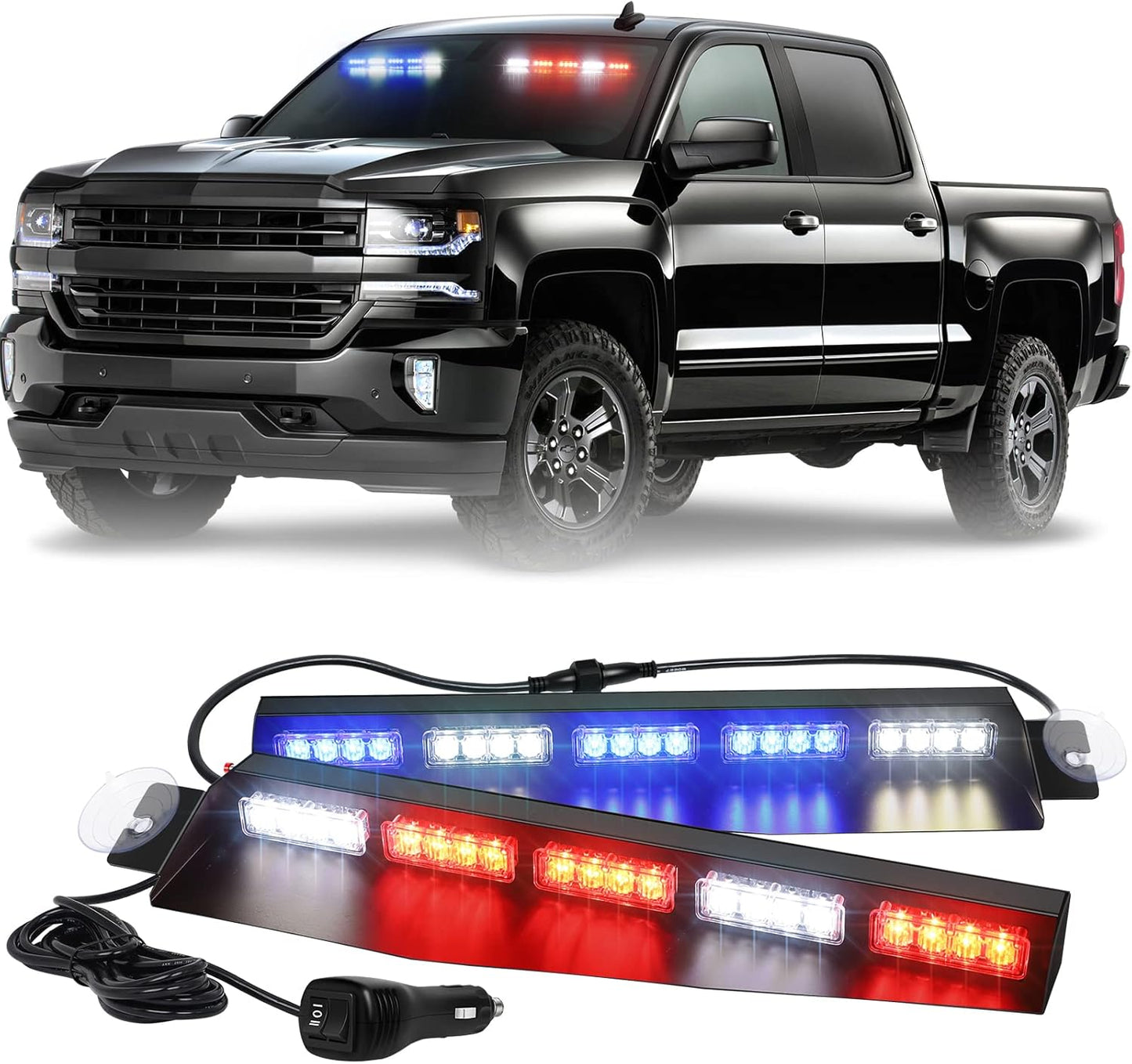 34 inch Emergency Visor Police Lights for Safety and Visibility