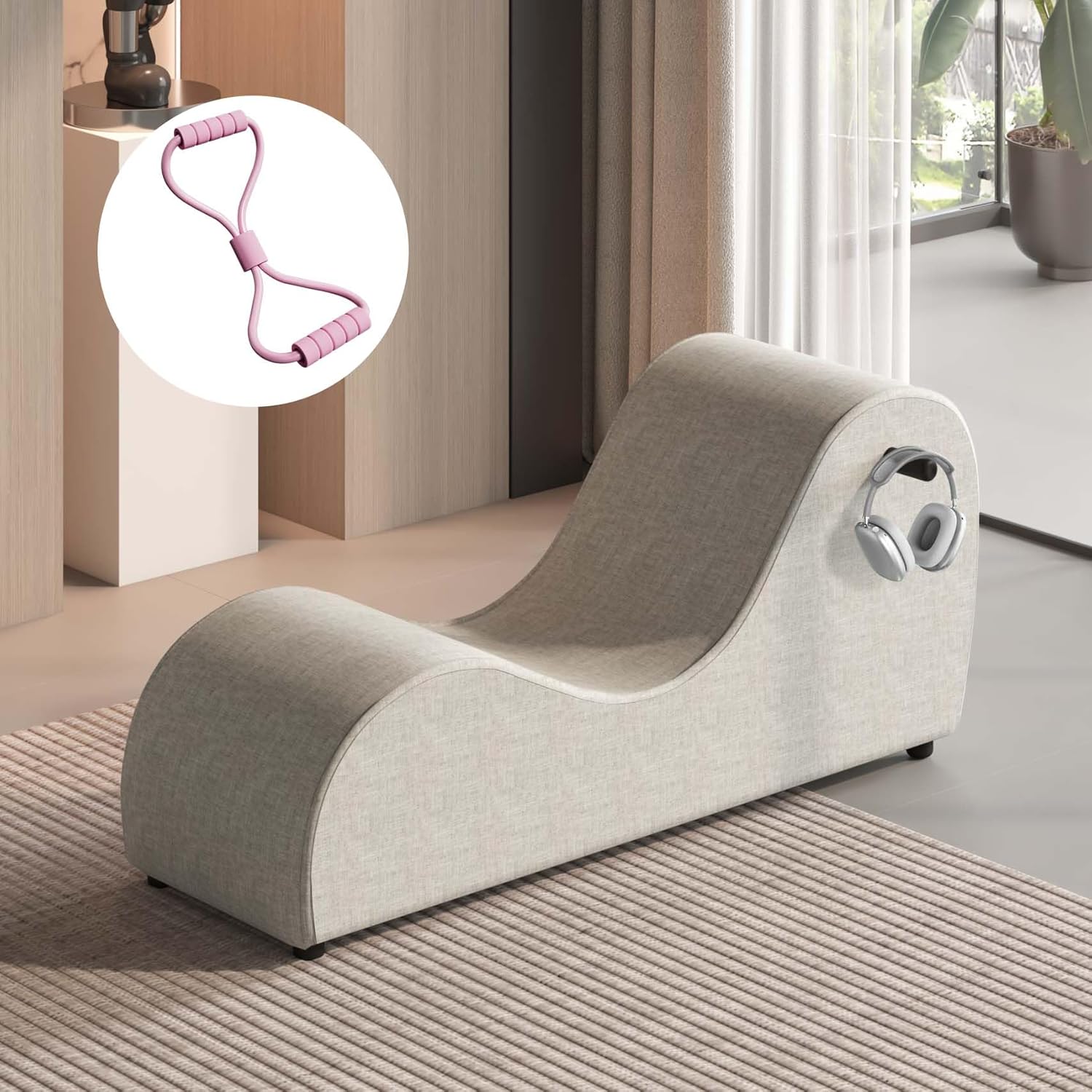 FRATUNAR Yoga Chair: Curved for Couples' Relaxation