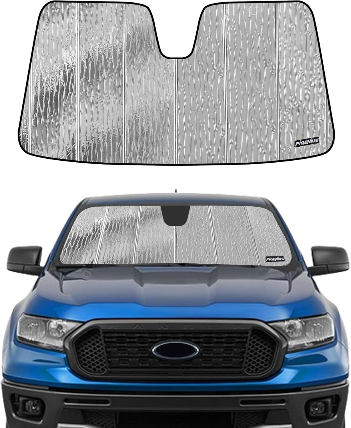 Windshield Sun Shade for Ford Ranger 2019-2023 - Custom Fit