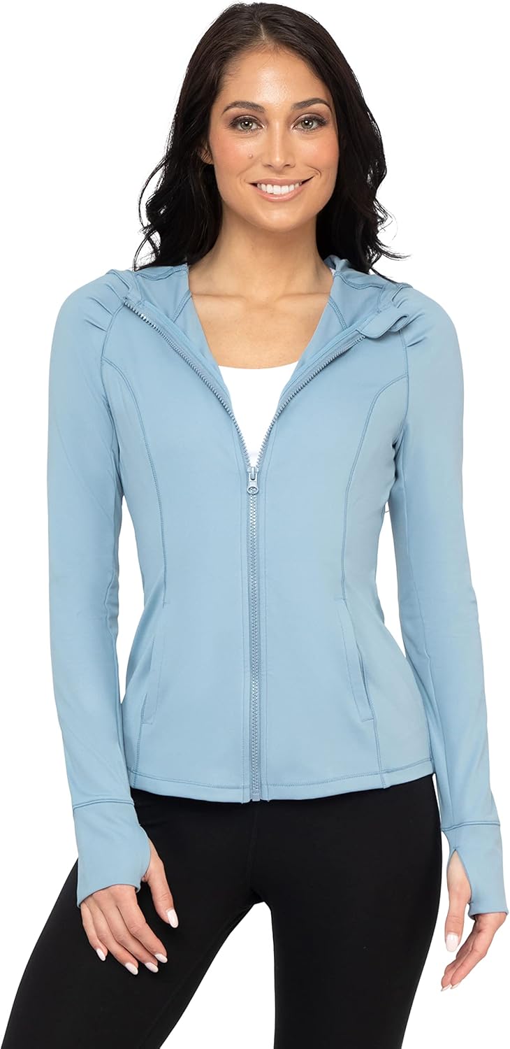 Yogalicious Lightweight Hooded Jacket for Running and Yoga