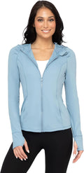 Women's Yogalicious Full-Zip Slim Fit Hooded Workout Jacket