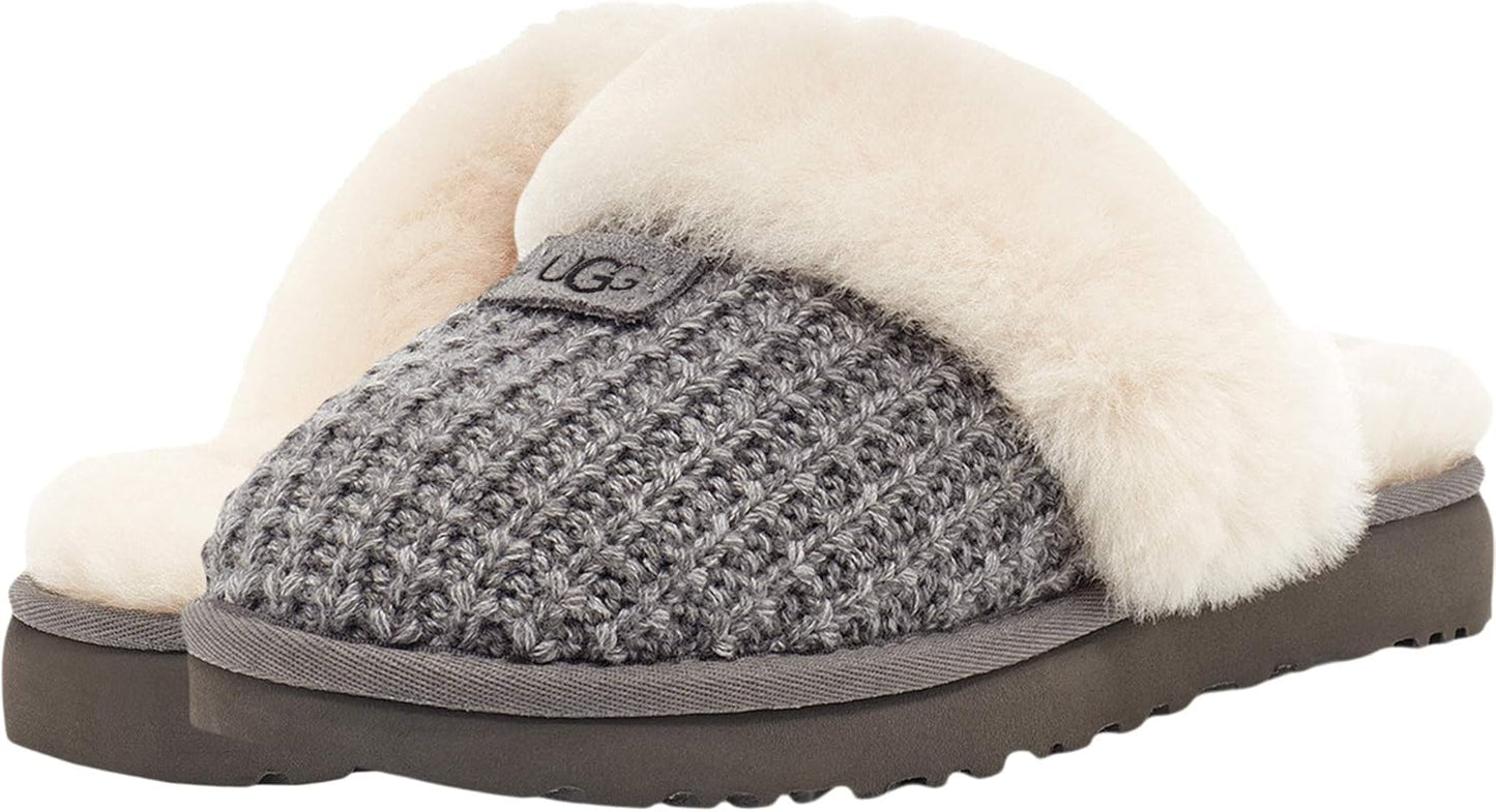 UGG Women's Cozy Slipper with Soft Knit Upper and Sheepskin Collar