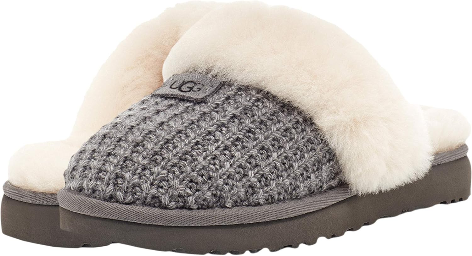 UGG Women's Cozy Slipper with Soft Knit Upper and Sheepskin Collar