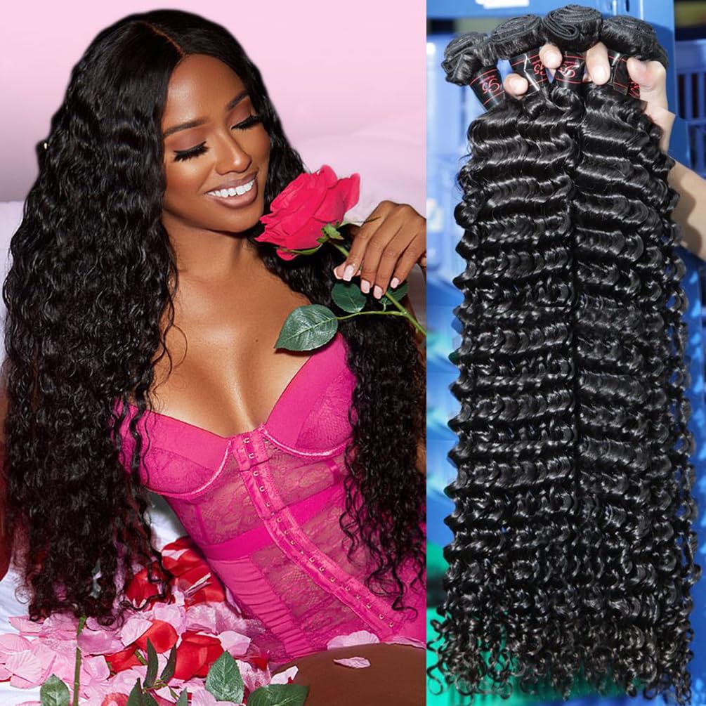 Beafay Hair Deep Wave Bundles 100% Unprocessed Virgin Hair
