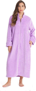 Just Love Plush Zipper Lounger Solid Robe - Cozy Zip Front Lounger any