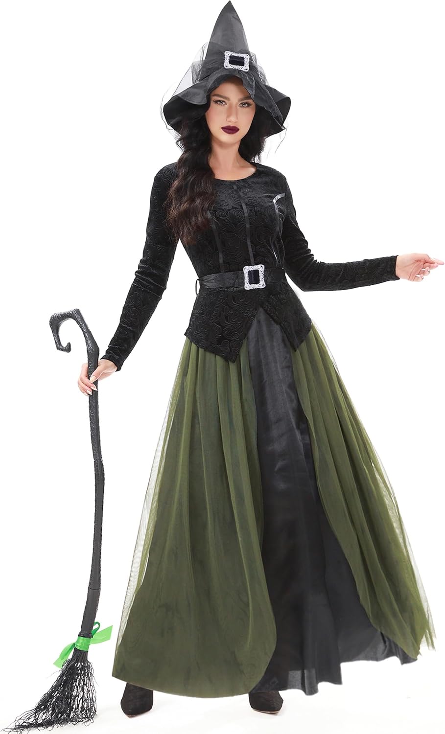 Funna Witch Costume for Women Halloween Dress Up Cosplay Set