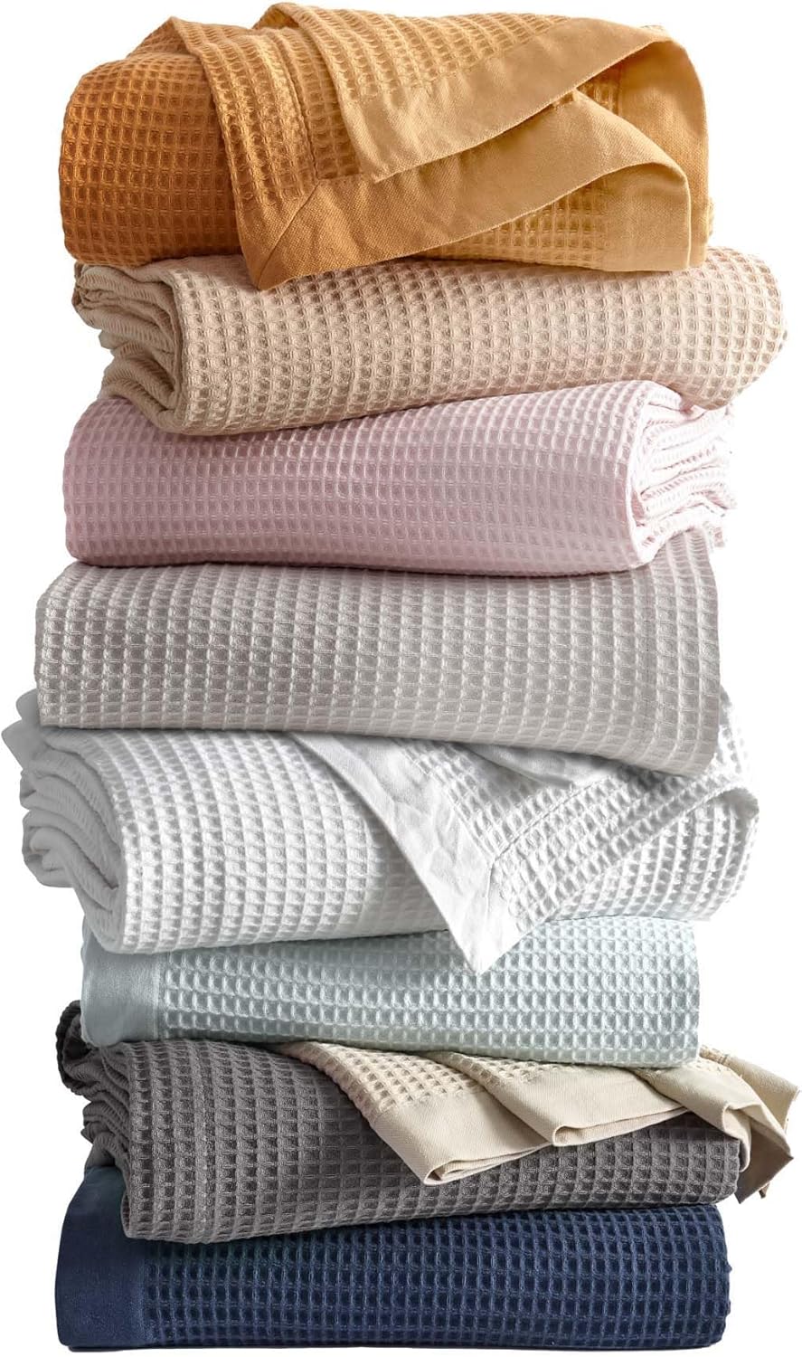 100% Cotton Waffle Weave Blanket for Ultimate Comfort
