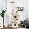 Large Cat Tree Multi-Level Tall Cat Tower - Stable, All-in-One