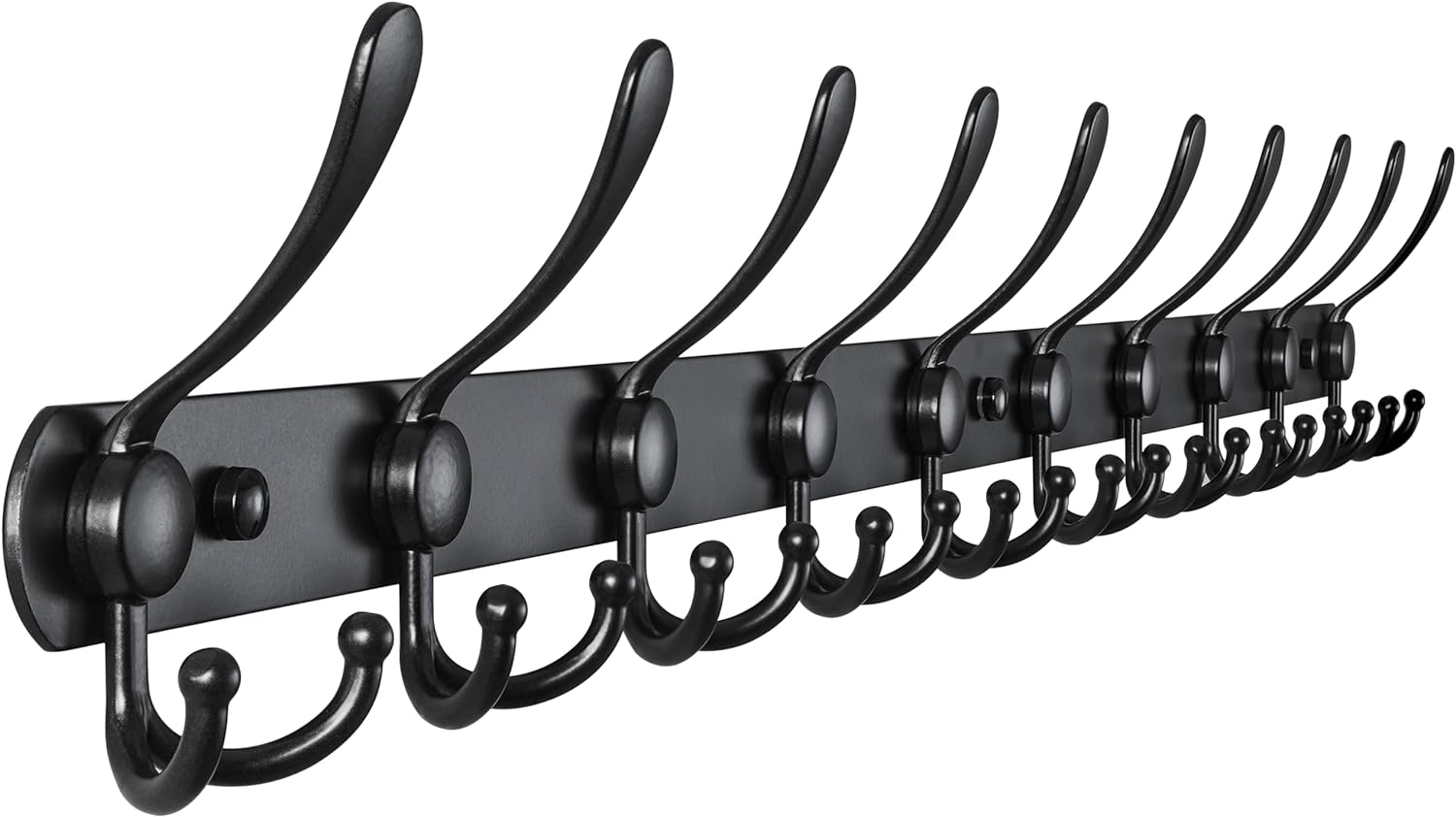 Dseap Coat Rack Wall Mount - Heavy Duty 10 Tri Hooks for Coats