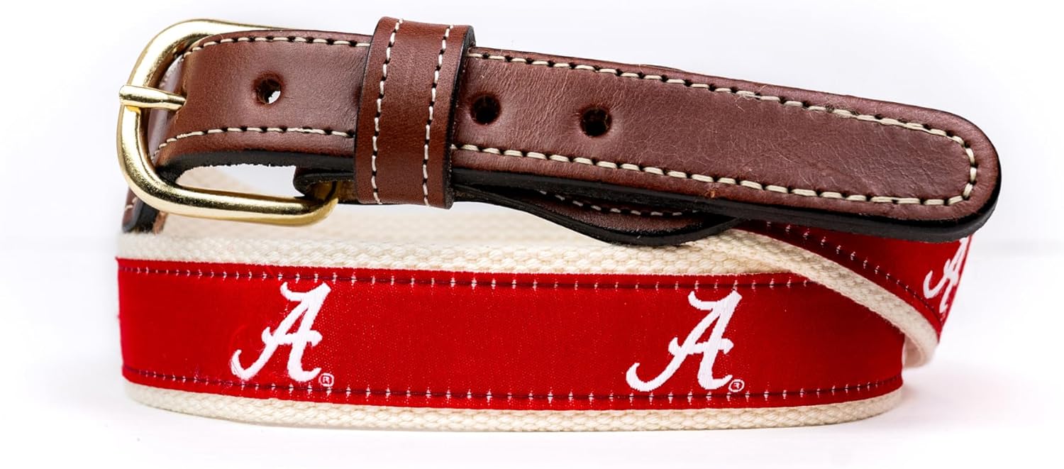 StadiumSpot Web Leather Mens Belt for All-Day Comfort and Style