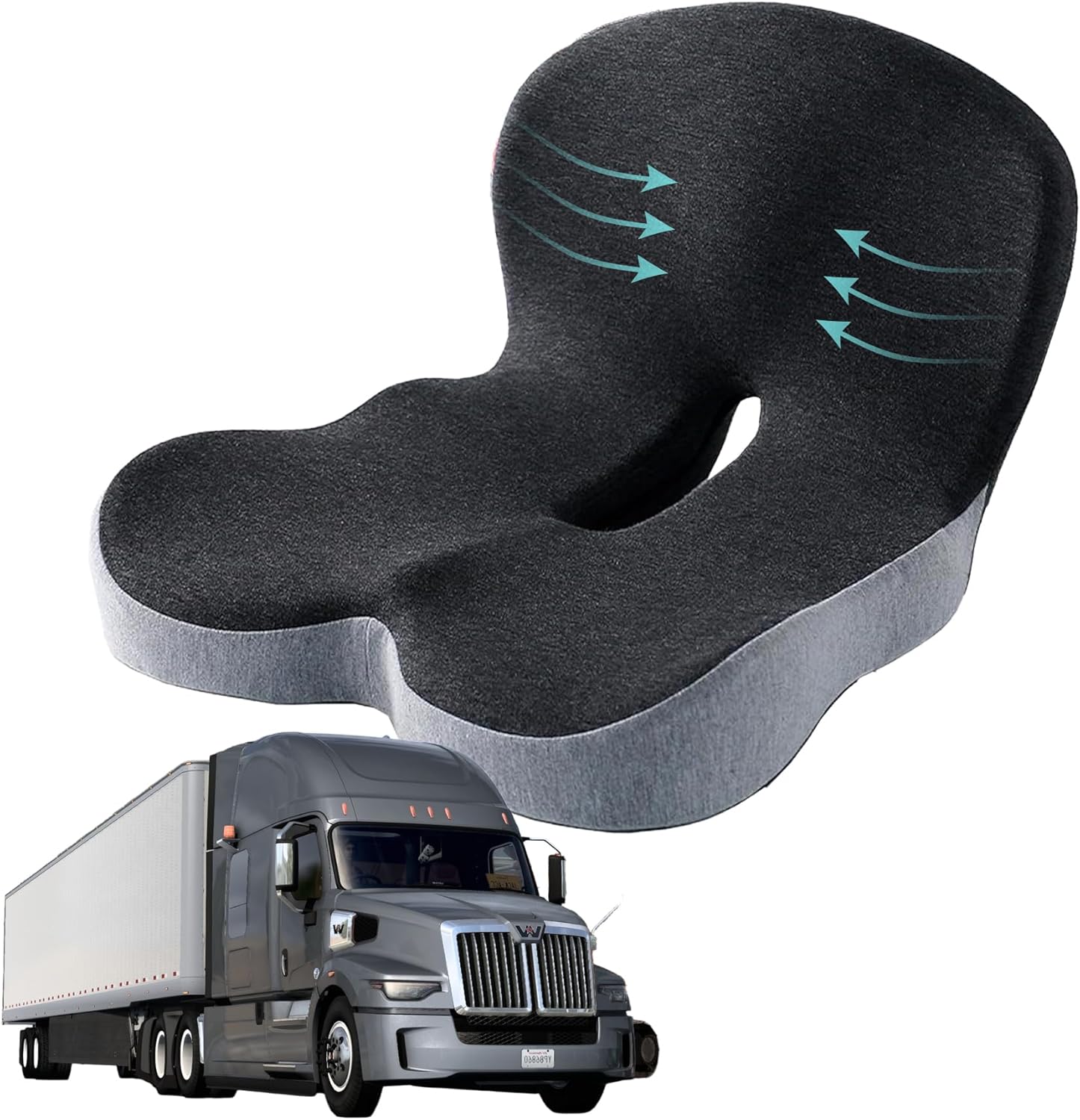 Memory Foam Seat Cushion for Truck Drivers and Office Workers