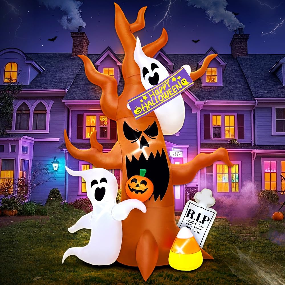 8FT Halloween Inflatable Decoration for Spooky Yard Fun