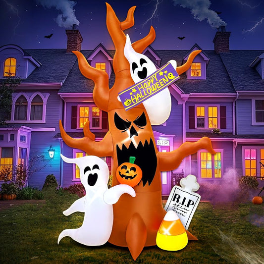 8FT Halloween Inflatable Decoration for Spooky Yard Fun