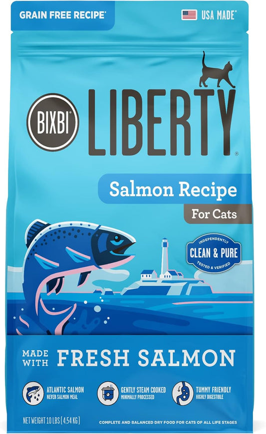 BIXBI Liberty Dry Food Salmon Recipe for Cats, 10lb - Grain-Free