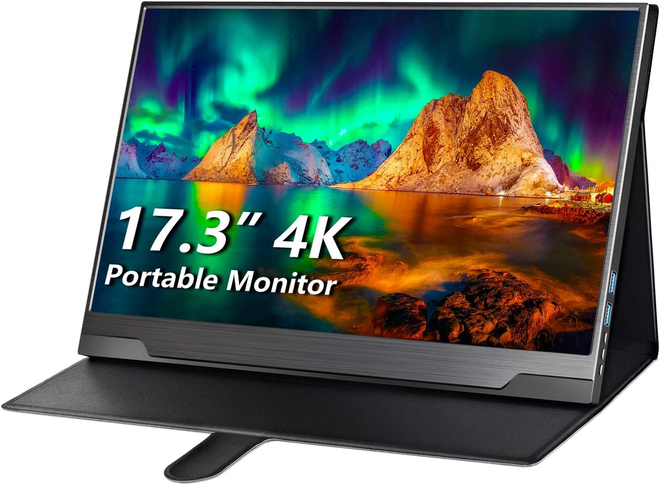 4K Portable Monitor - UHD HDR IPS 17.3 Screen with Type-C HDMI, VESA