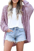 Mafulus Crochet Cardigan Kimono Boho Lightweight Oversized