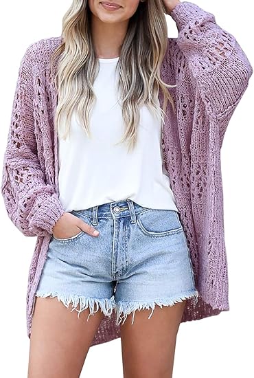 Mafulus Women's Crochet Cardigan Kimono for Boho Style Lovers