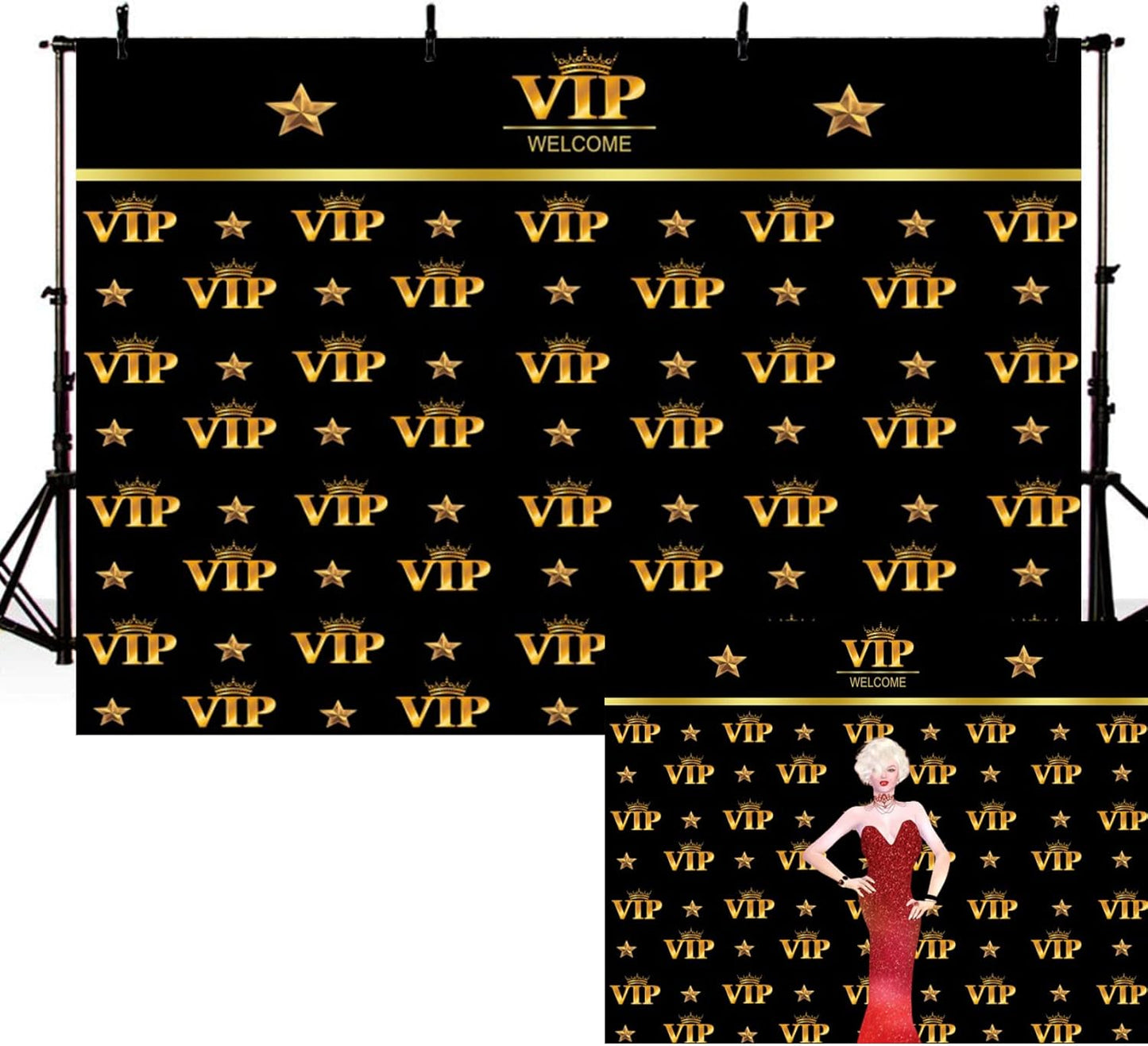 10x8FT VIP Photography Backdrop for Stunning Event Displays