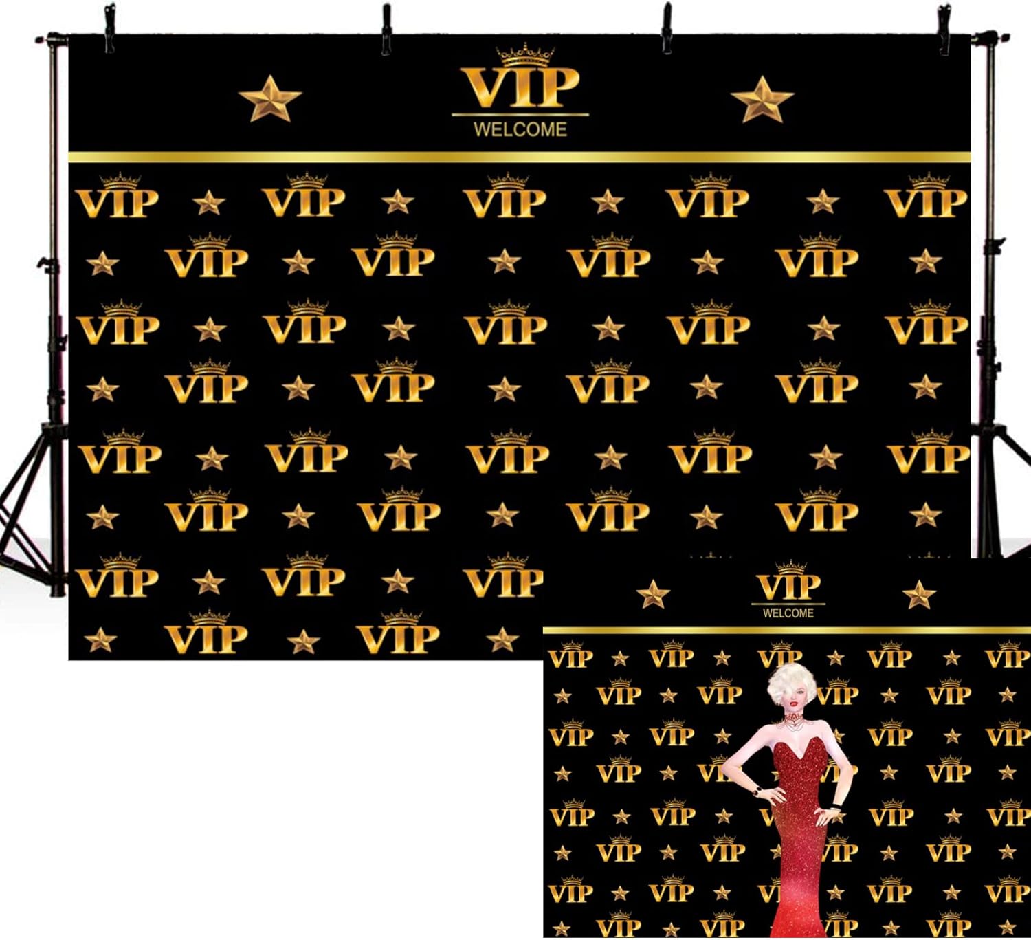 10x8FT VIP Photography Backdrop for Stunning Event Displays