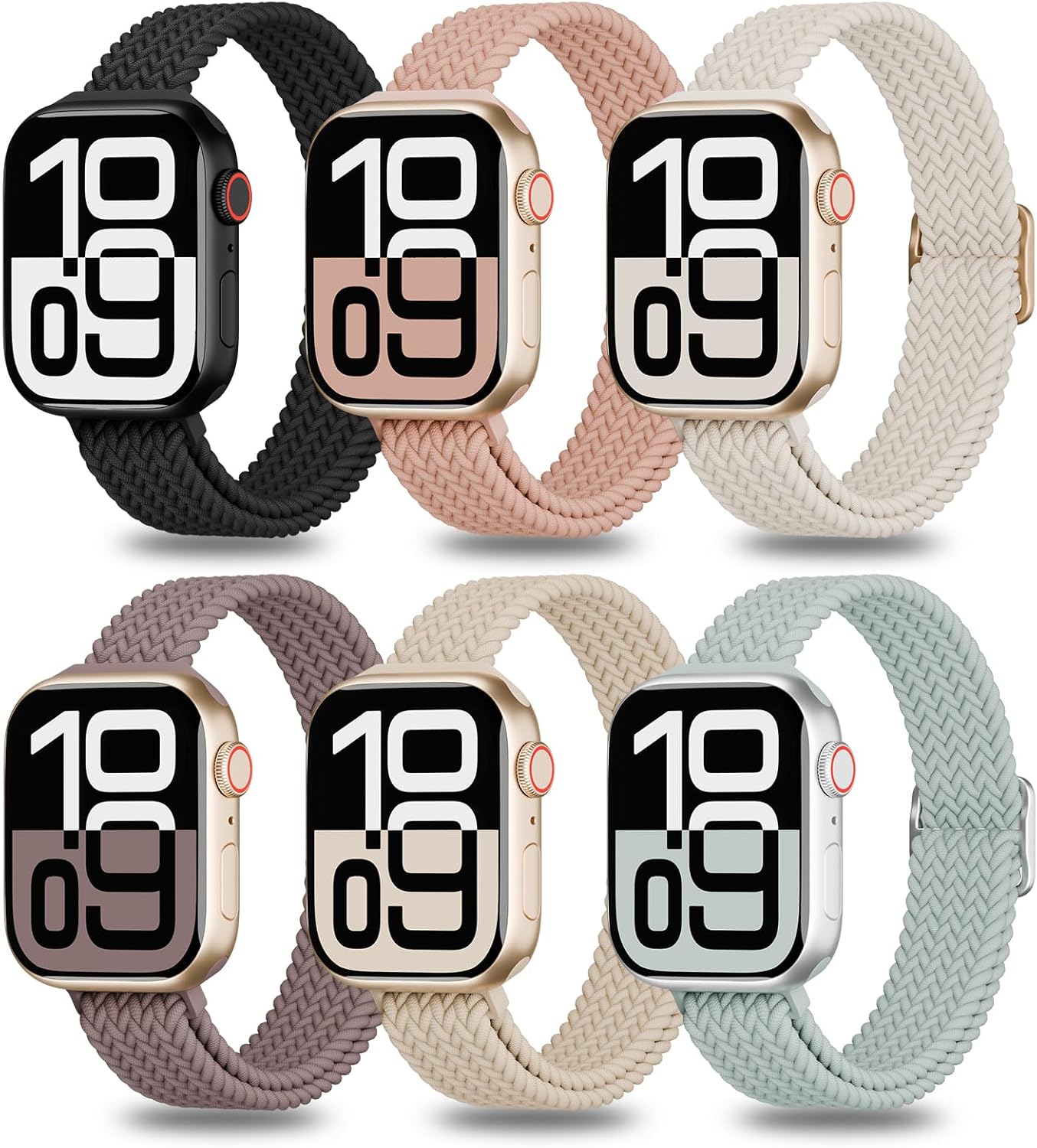 Ultra-Thin Stretchy Braided Apple Watch Band - Strawlain