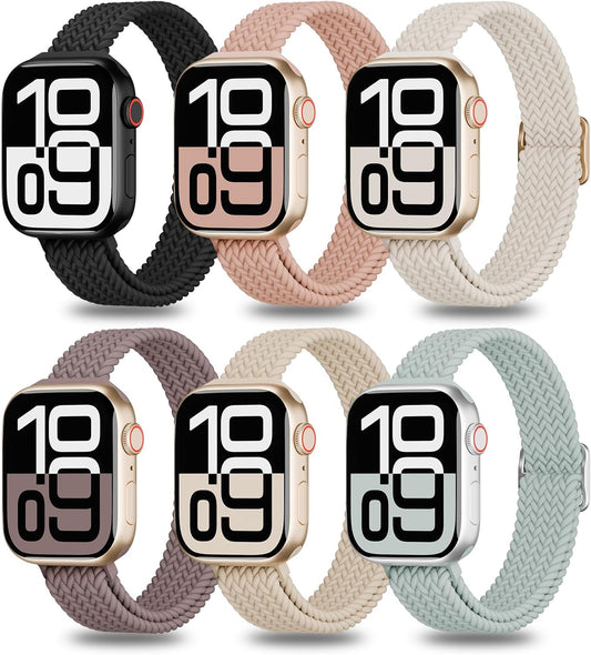 Ultra-Thin Stretchy Braided Apple Watch Band - Strawlain