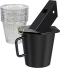 Grease Bucket for Pellet Grill with Lid & 15 Liners - Secure Grease