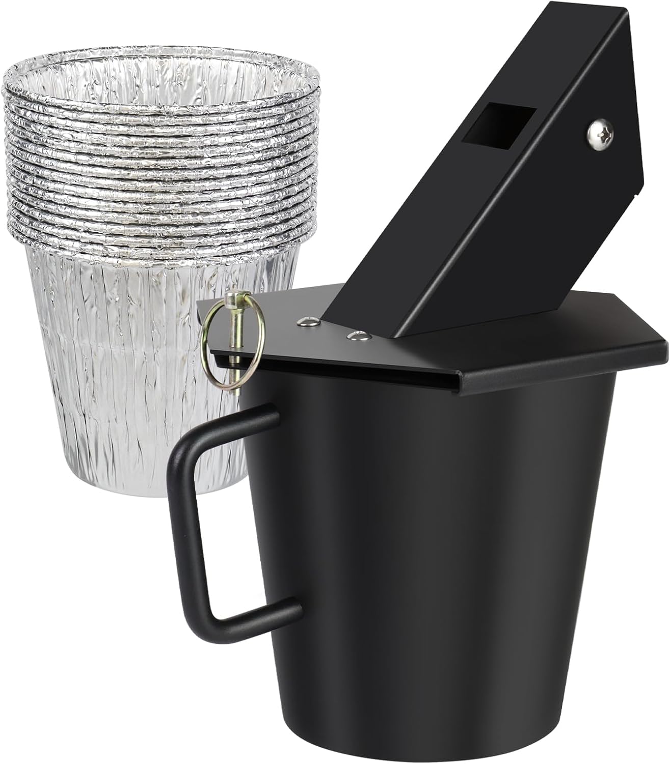 Grease Bucket for Smoker and Pellet Grill with Lid and Liners