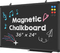 Magnetic Chalkboard 36 x 24 in - Large Aluminum Frame Blackboard