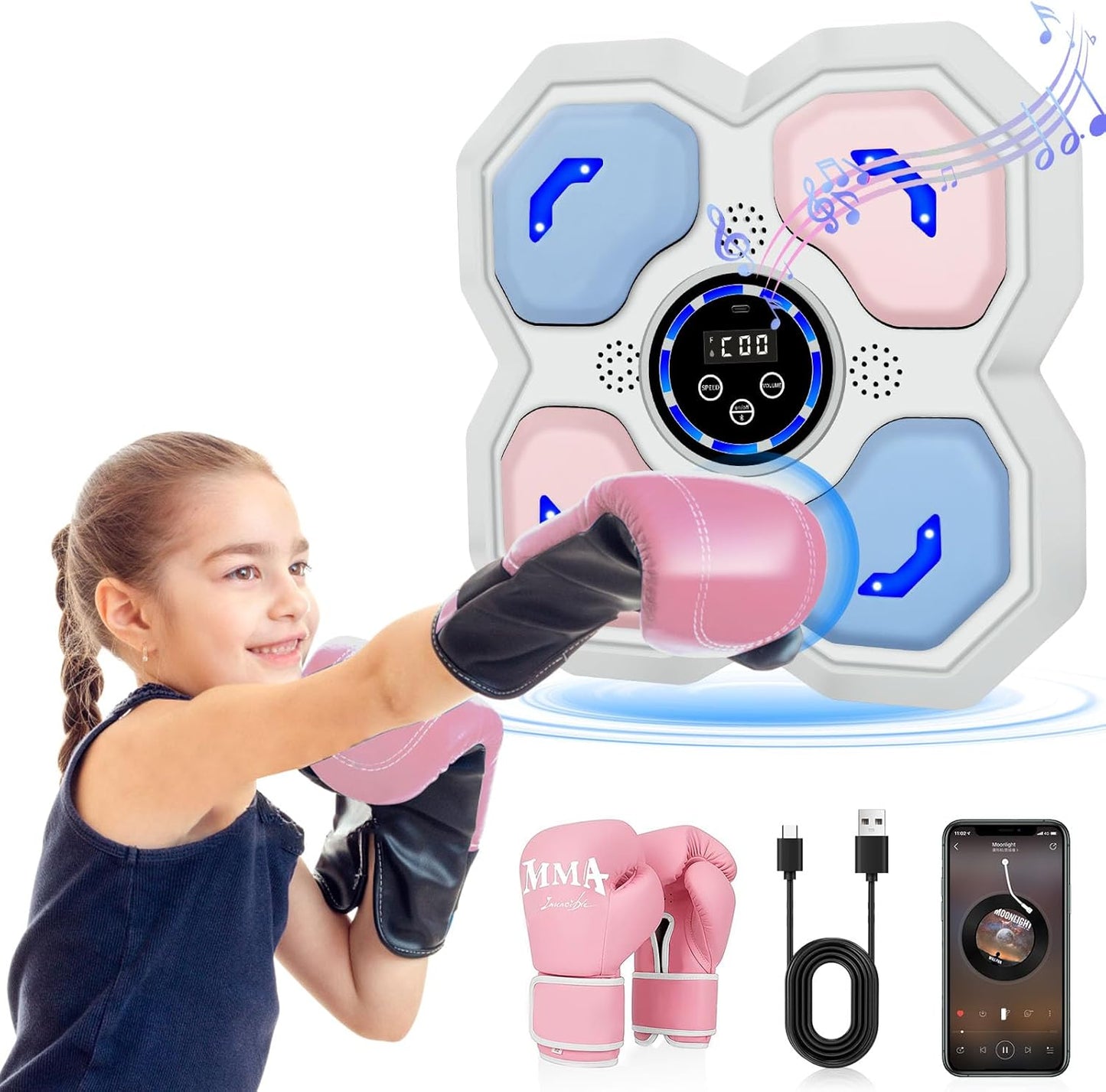 Wall-Mounted Music Boxing Trainer Set