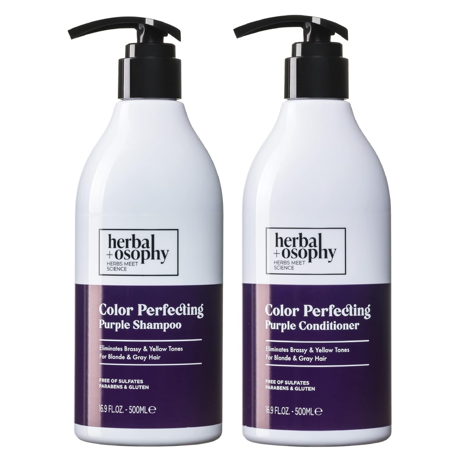 Brassy-Yellow Tone Eliminator Duo, Coconut Infused, 2 x 16.9 fl oz