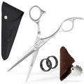 Fagaci Left Handed Hair Cutting Scissors 6 in - Precise, Durable Cut