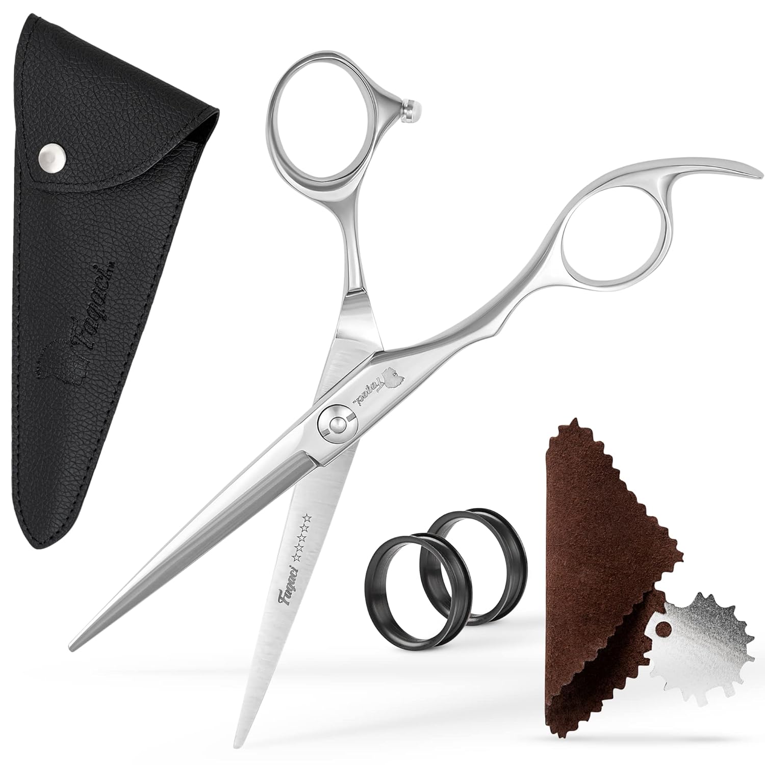 Fagaci Left Handed Hair Cutting Scissors for Precision Cuts