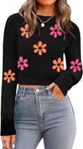 Trendy Long Sleeve Ribbed Knit Pullover Sweater for Women