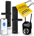 Smart Mortise Lock with WiFi Camera - Keypad, Fingerprint, RFID