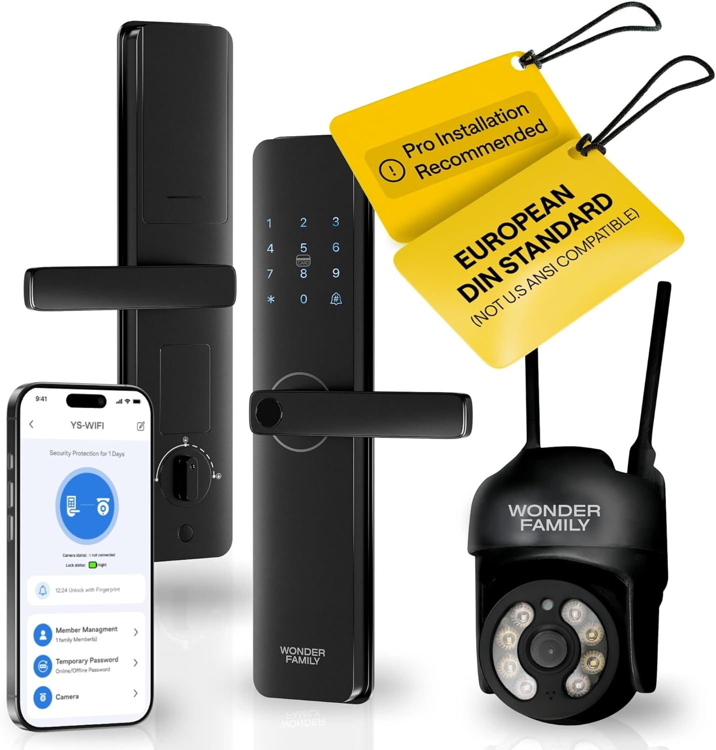 Smart Mortise Lock with WiFi Camera for Enhanced Security