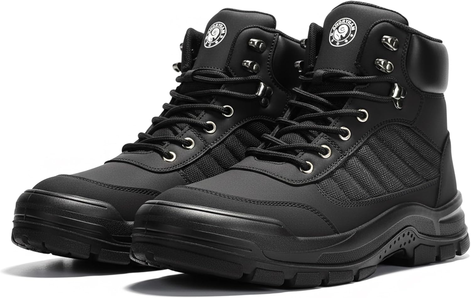 ANGRYRAM Steel Toe Boots for Men Women Slip Resistant Work Shoes