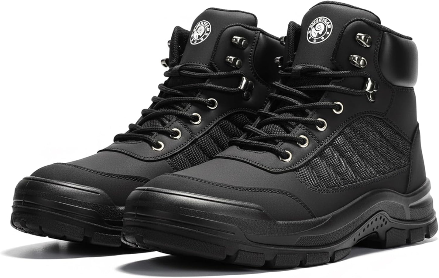 ANGRYRAM Steel Toe Boots for Men Women Slip Resistant Work Shoes