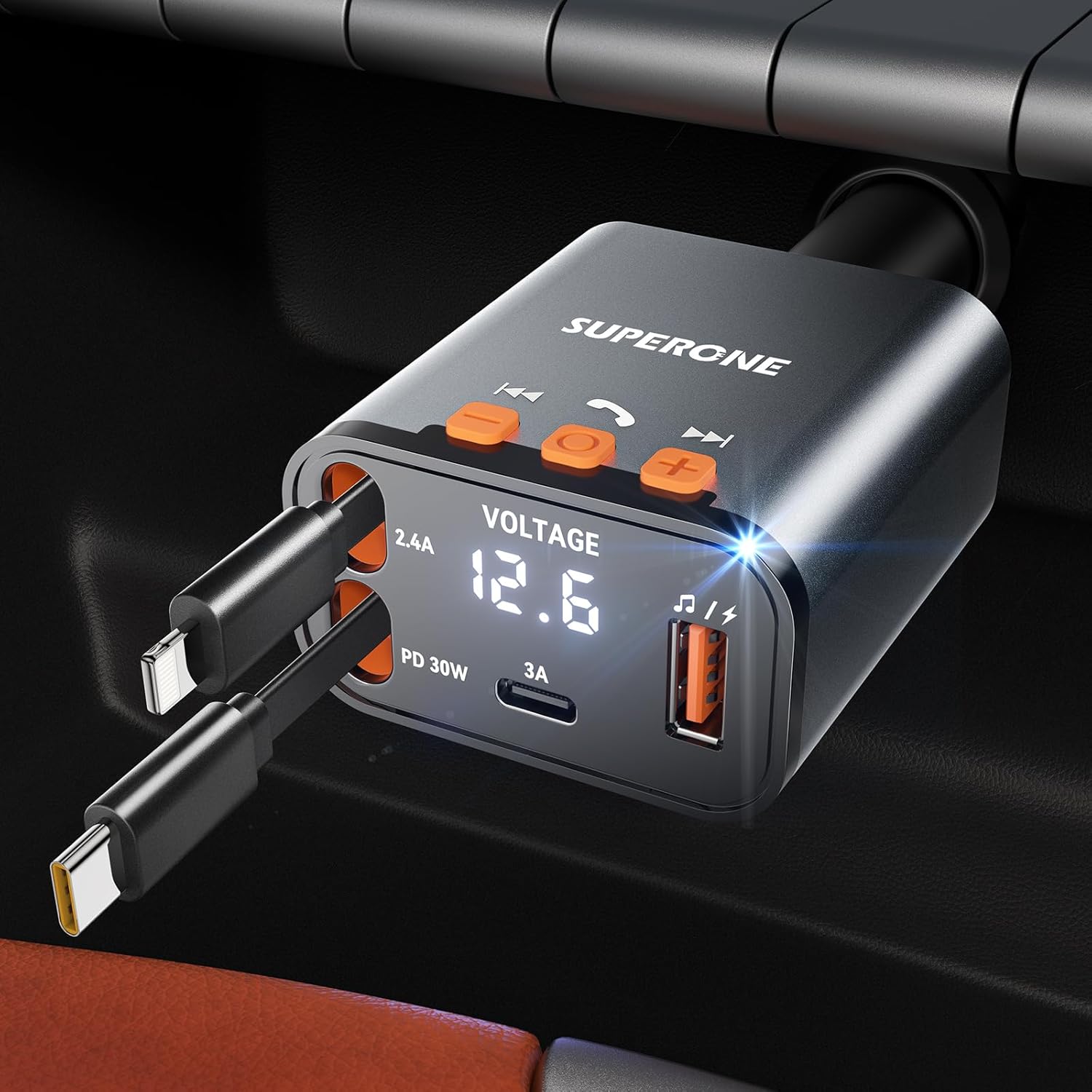 Retractable Bluetooth Car Adapter - Handsfree Calling
